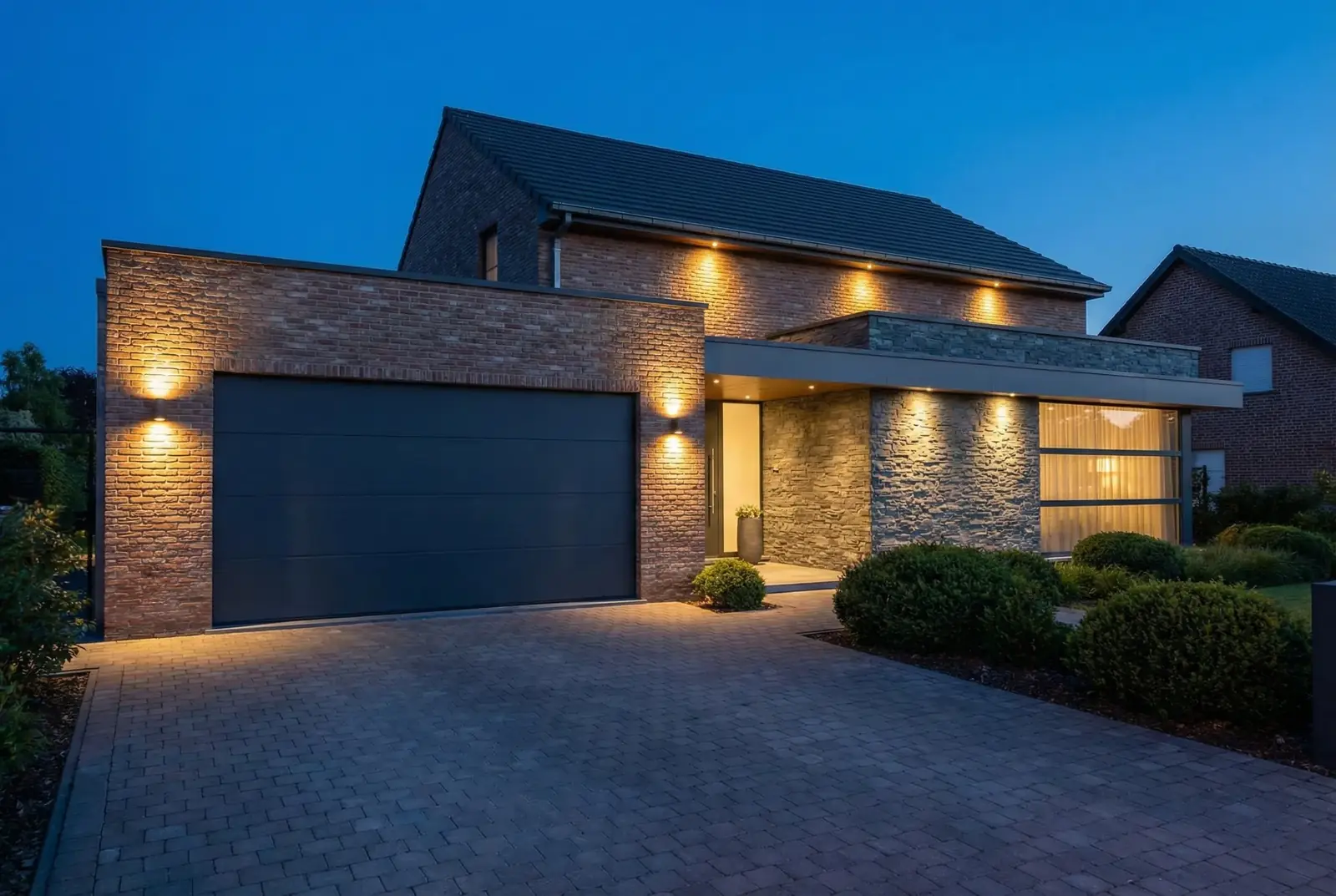 Porte garage éclairage nuit LED