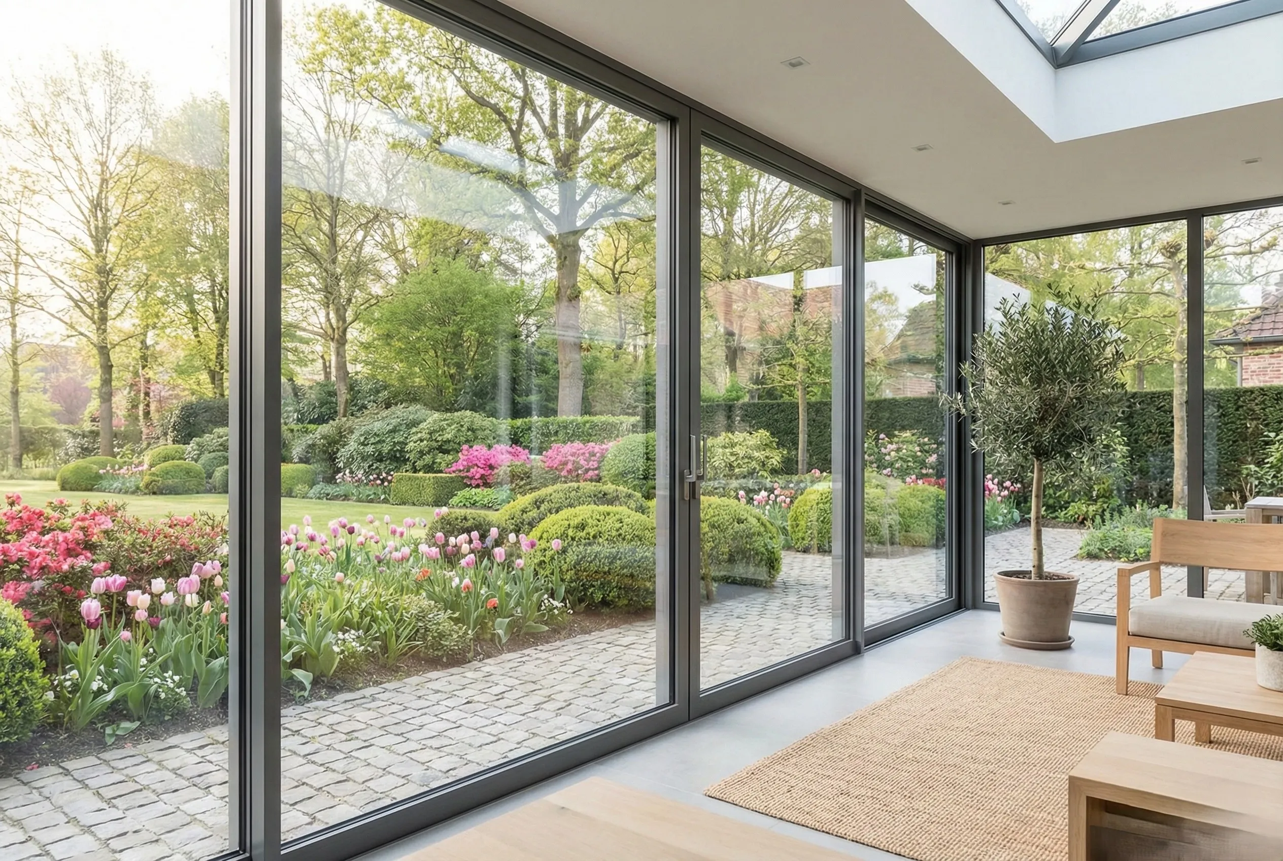 Garden Veranda with Glass Roof