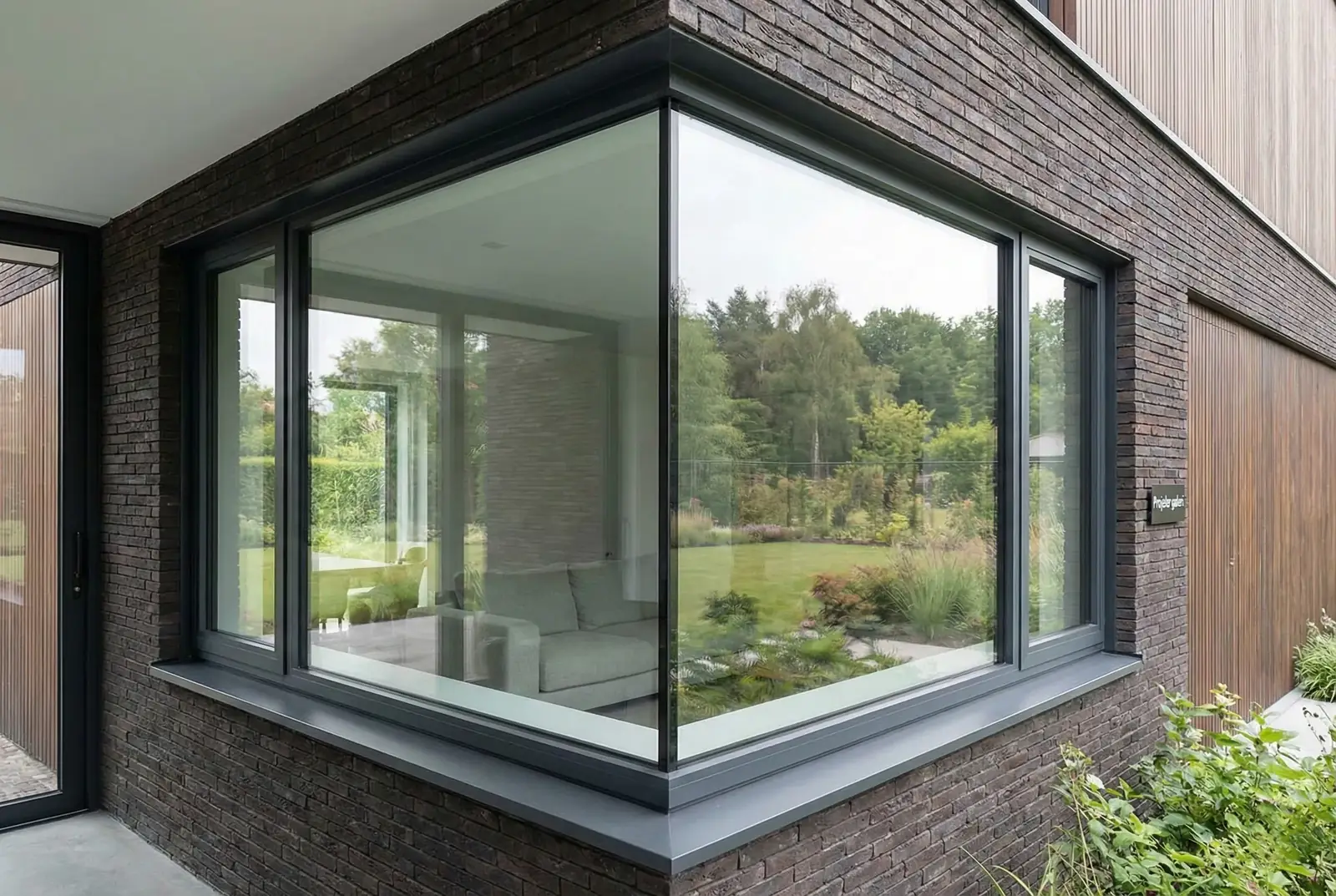 Fenêtres angle aluminium design moderne